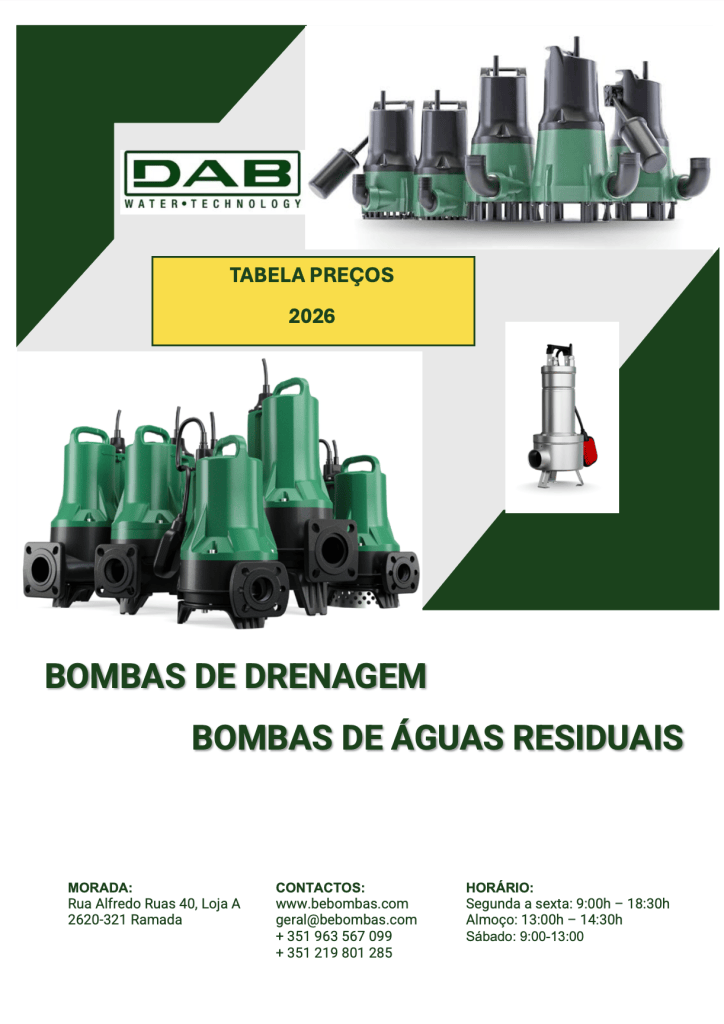 BOMBAS DE DRENAGEMBOMBAS DE ÁGUAS RESIDUAIS | DAB